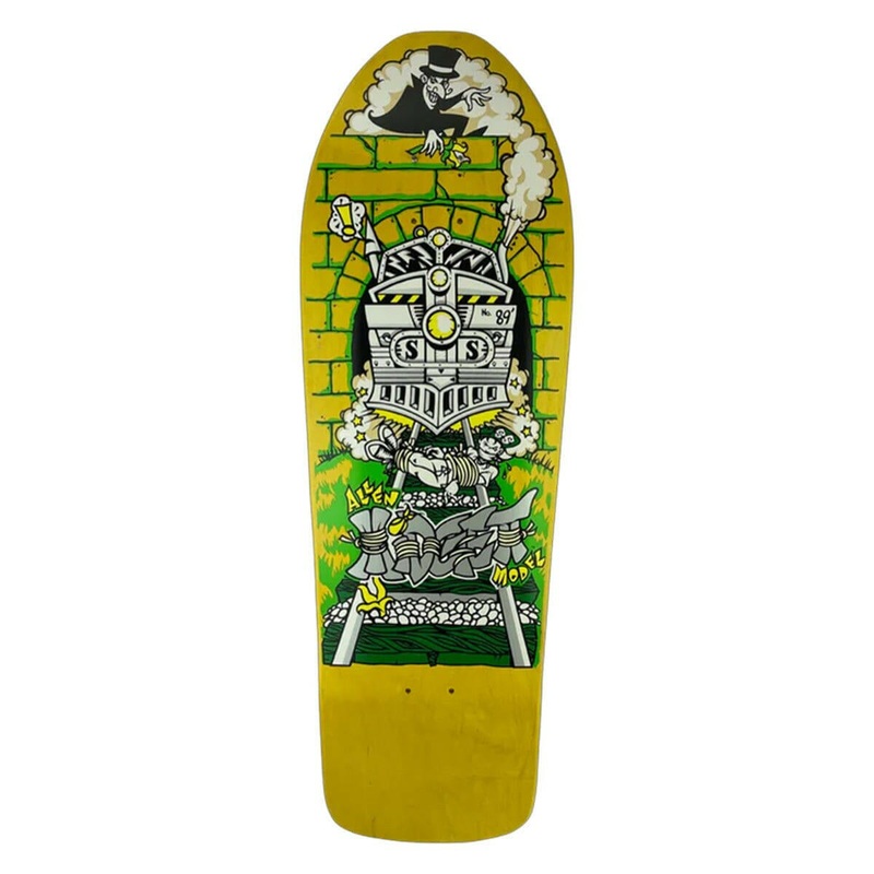 Schmitt Stix – Allen Midgette Magic Train Yellow 9.5 Reissue Skateboard Deck