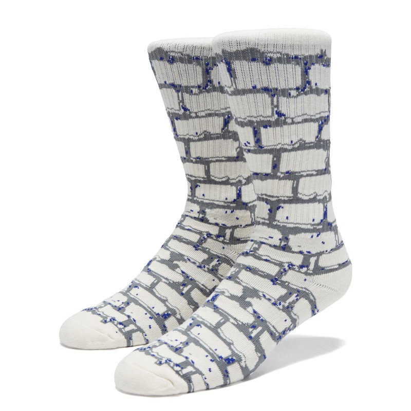 WKND Brick Socks – Cream/Charcoal/Navy
 CCS