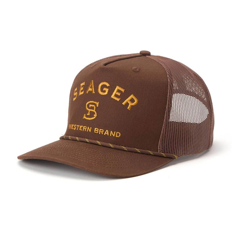 Seager Branded Trucker Snapback Hat – Brown
 CCS