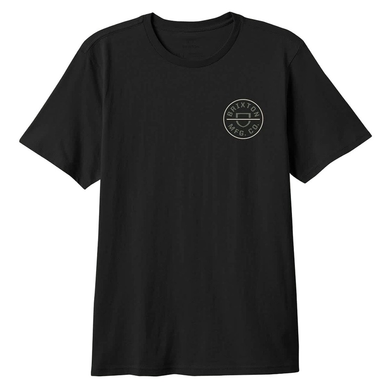 Brixton Crest II T-Shirt – Black/Dark Sage/Warm Grey
 CCS