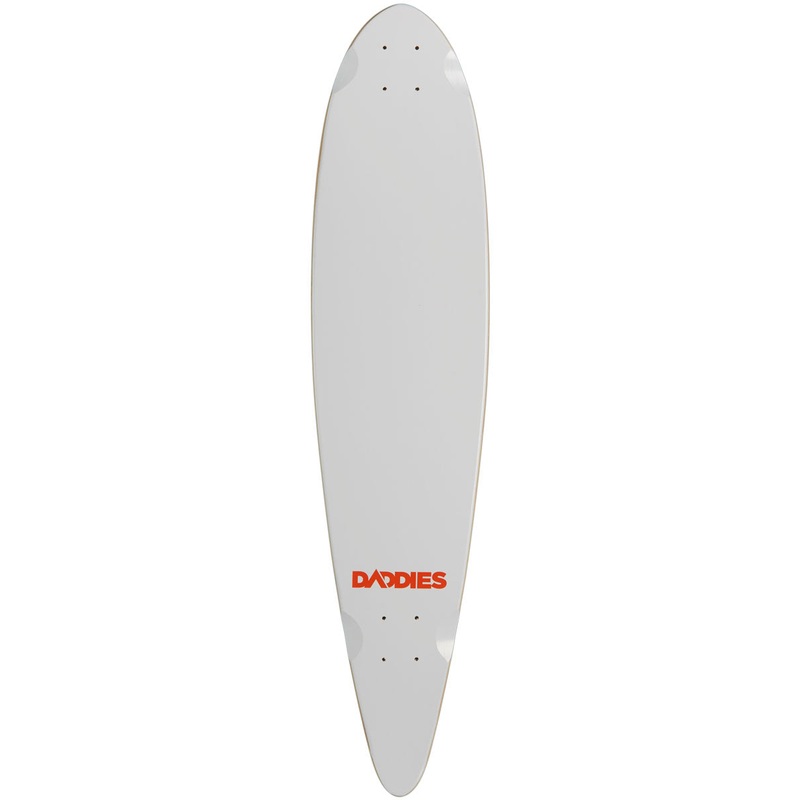 Daddies Logo Pintail Longboard Deck – White
 CCS