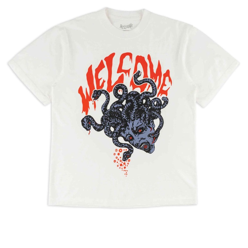 Welcome Medusa T-Shirt – White/Red
 CCS