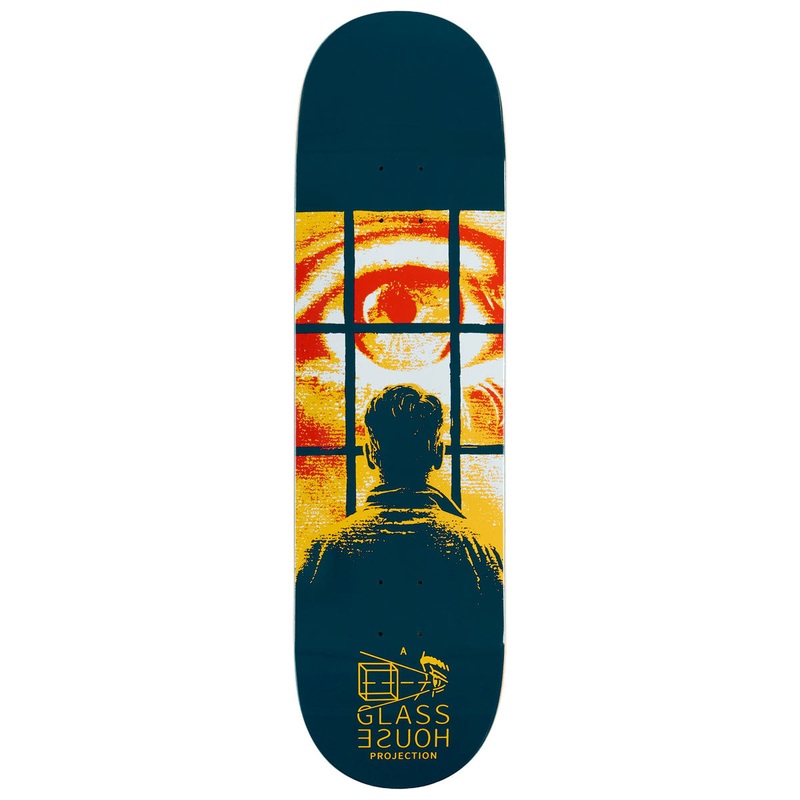 Glass House Eye Witness Skateboard Deck – Blue/Yellow – 8.75
 CCS