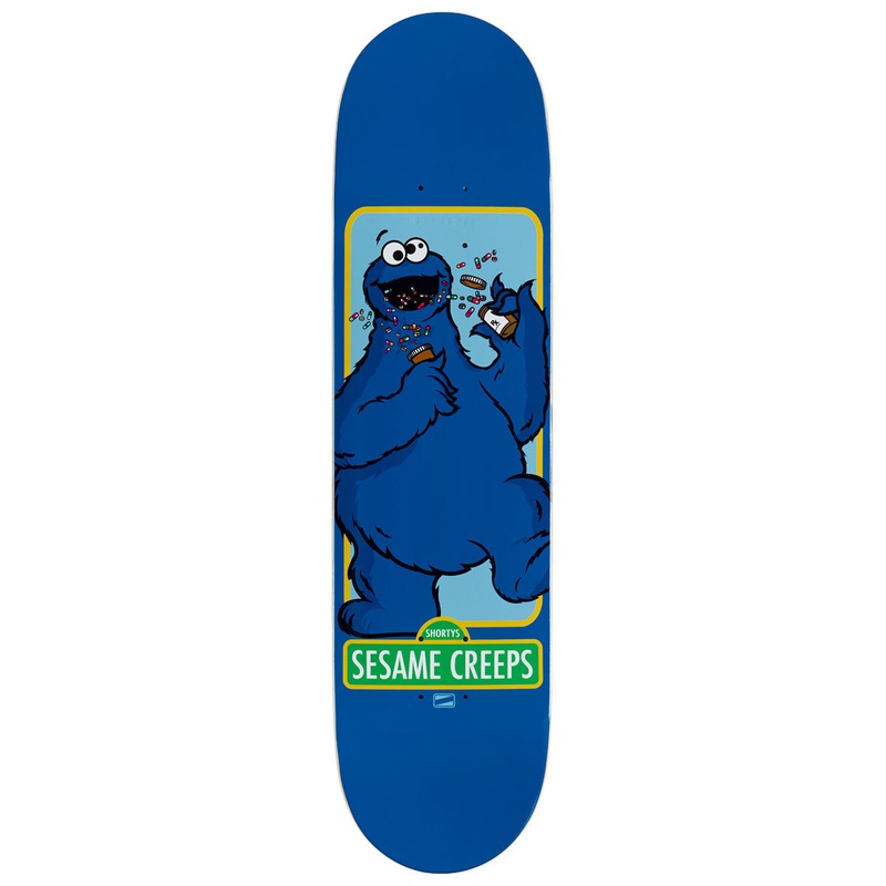 Shorty’s Sesame Creeps Cookie Monster Skateboard Deck – 8.125
 CCS