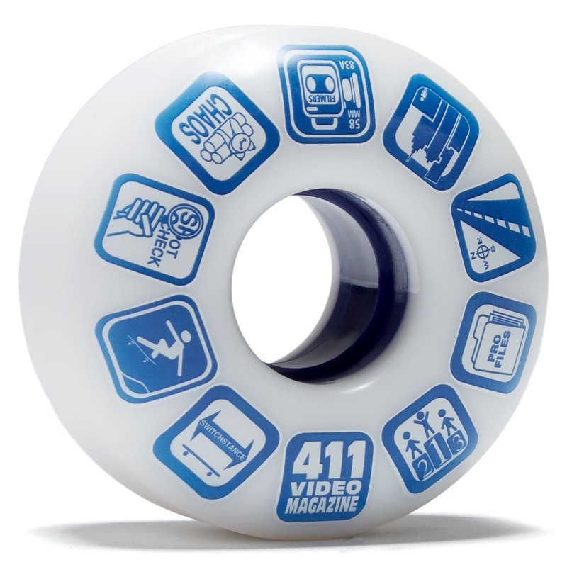 411 Filmer 83a Skateboard Wheels – White – 58mm
 CCS