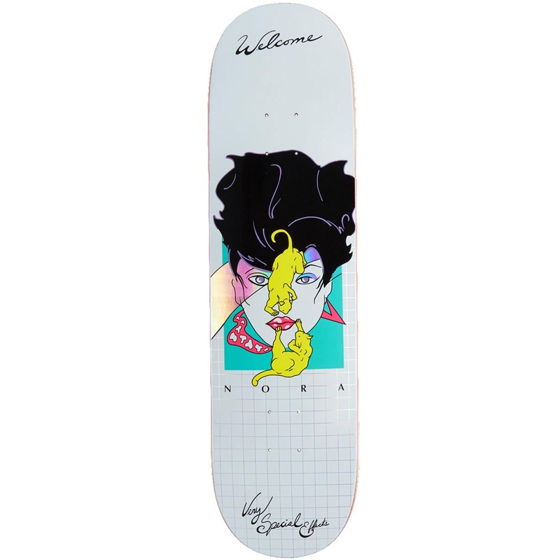 Welcome Special Effects Nora Skateboard Deck – White/Prism Foil – 8.25
 CCS
