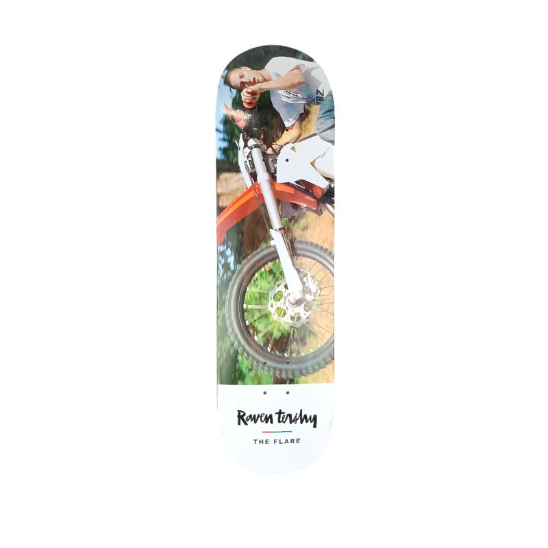 Chocolate X Lakai Raven Tershy The Flare Dirtbike Multicolor Size 8.5 Vintage NOS Deck