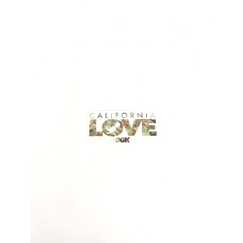 DGK California Love Weed Clear Green 4.5 x 2 Sticker