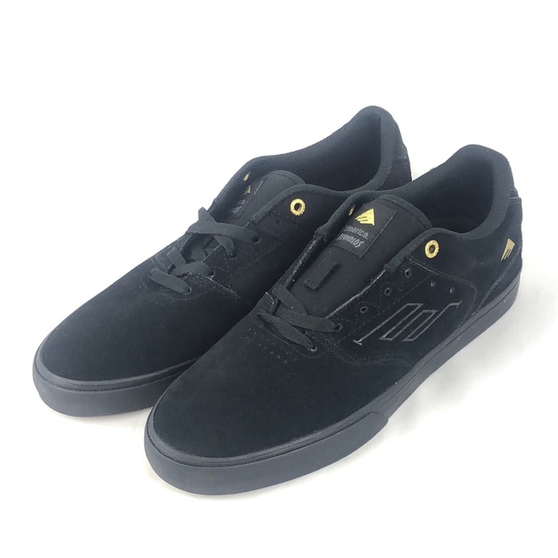 Emerica The Reynolds Low Vulc Black Gold U.S. Men Size 8.5