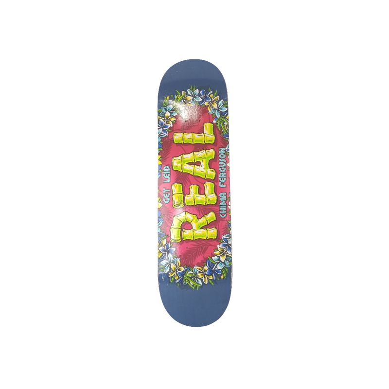 Real Chima Ferguson Get Leid Flowers Blue Red Yellow 8.38 Vintage NOS Deck