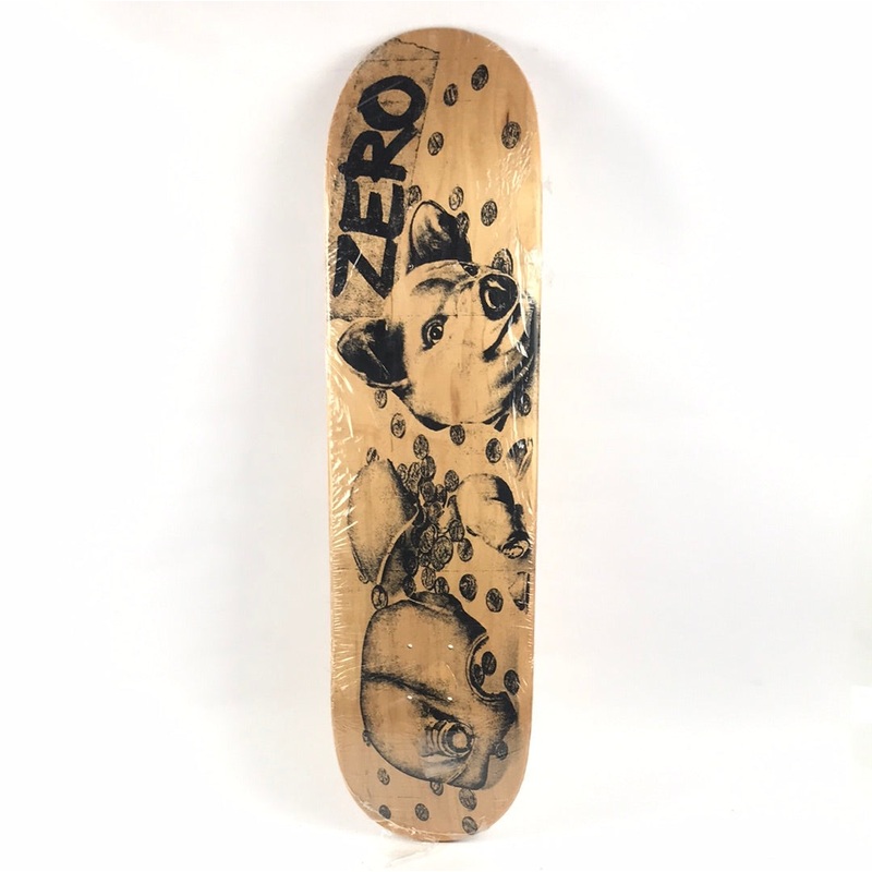 Zero Piggy Bank Woodgrain/Black 8.125 Skateboard Deck