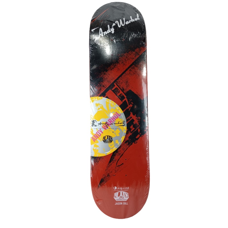 Alien Workshop Jason Dill Andy Warhol Red Black Size 8.2 Skateboard Deck