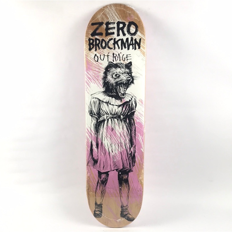 Zero James Brockman Outrage Pink/Woodgrain 8.38 Skateboard Deck