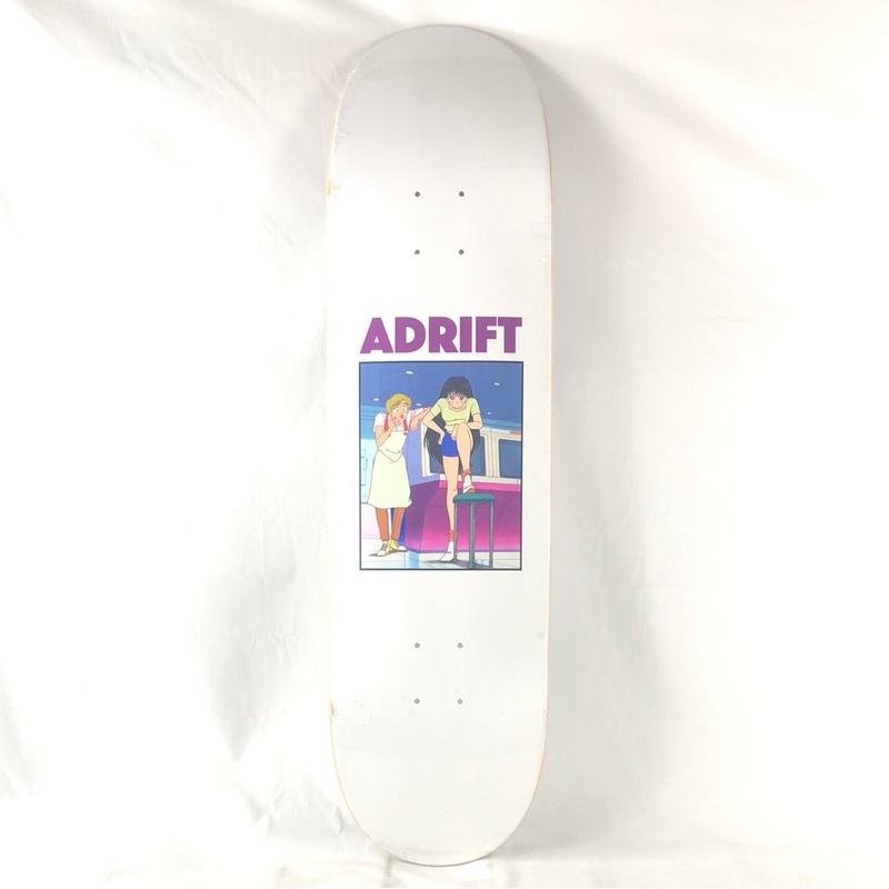 Adrift Anime Picture White/Purple/Multi Color Size 8.5 Skateboard Deck