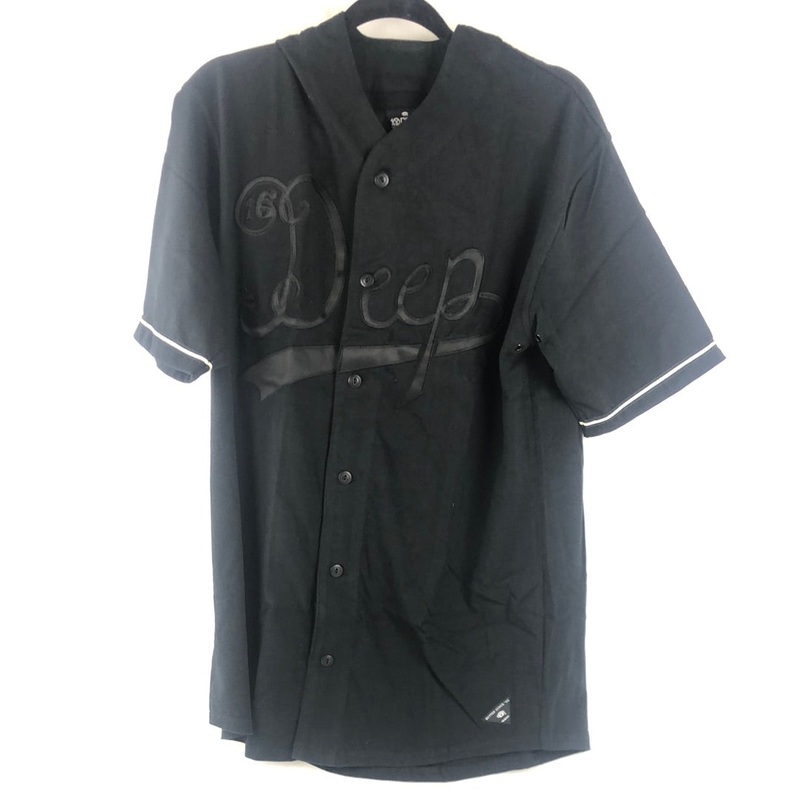 10 Deep Cursive Chest Logo Black Size L S/s Shirt Button Up