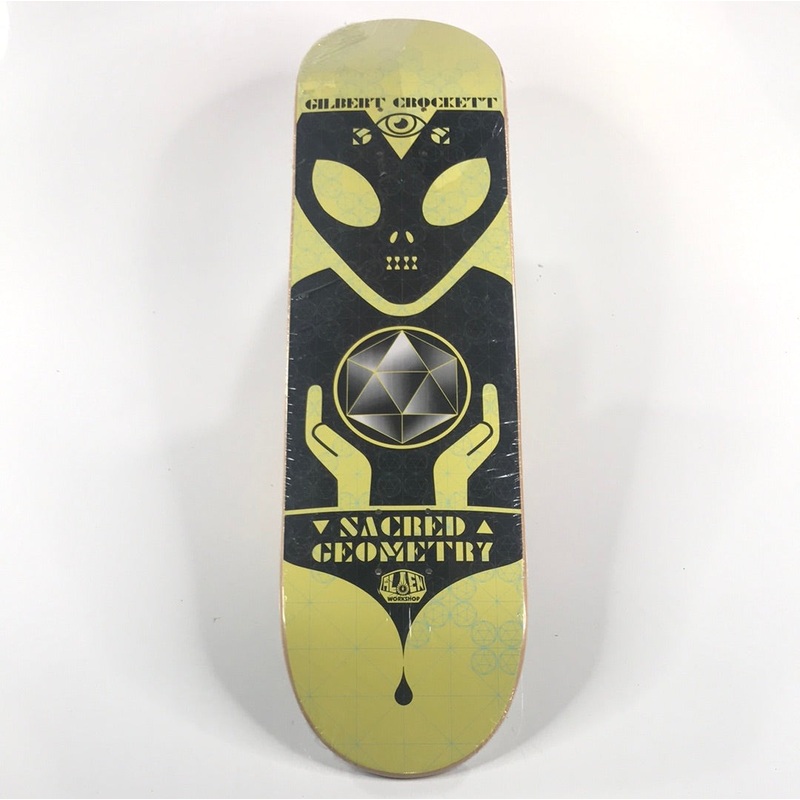 Alien Workshop Gilbert Crockett Sacred Geometry yellow 8.0 Skateboard Deck