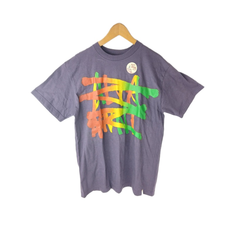 Altamont Spray Chest Logo Purple Rasta Colors Size L S/s Shirt