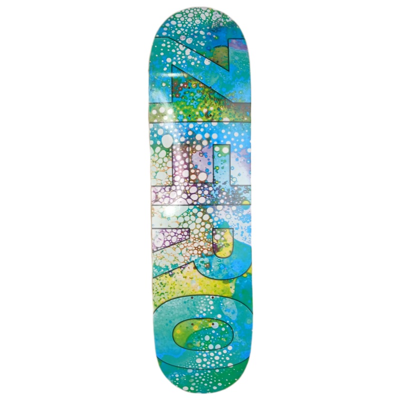 Zero Fizz Bubbles Green Blue Multi Size 8.100 Vintage NOS Deck