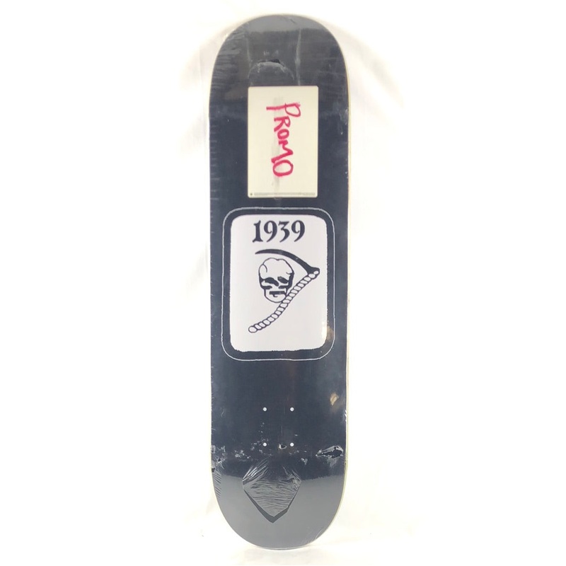 1939 Promo Skull and Scythe Black/White Size 8.38 Skateboard Deck