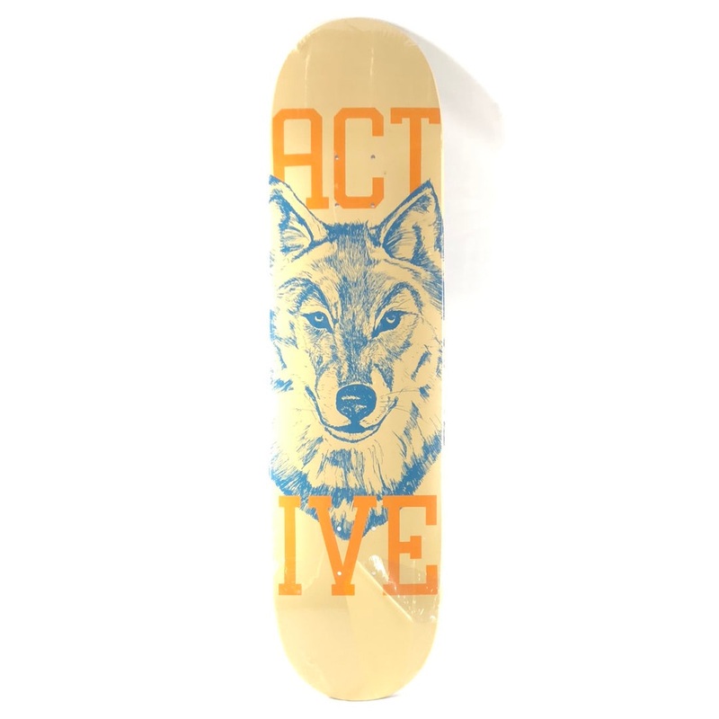 Active Wolf Tan/Orange/Blue 8.25 Skateboard Deck