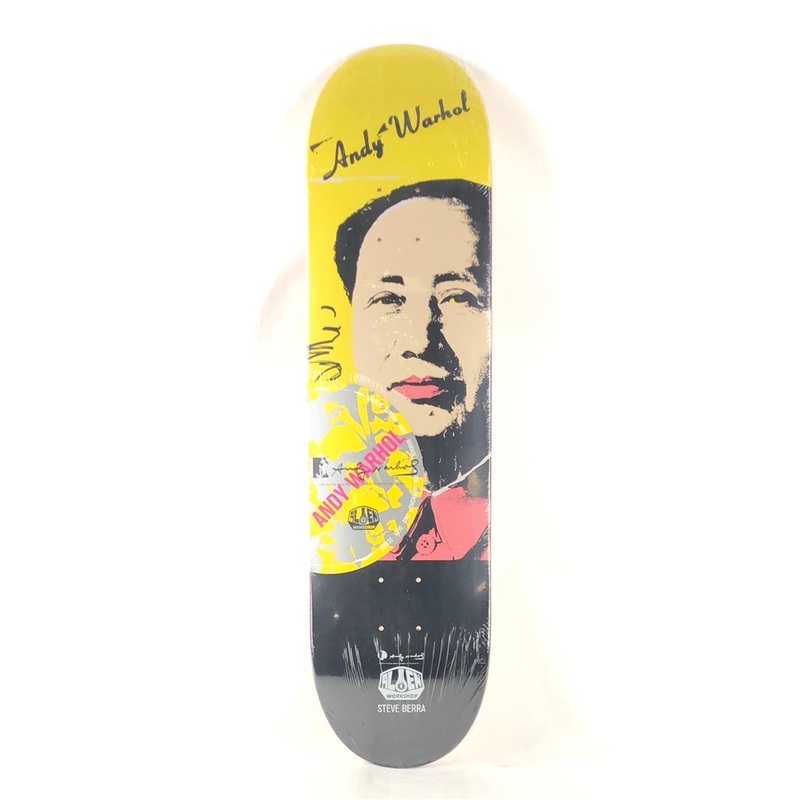 Alien Workshop Steve Berra Andy Warhol Portrait Yellow Black Size 8 Skateboard Deck