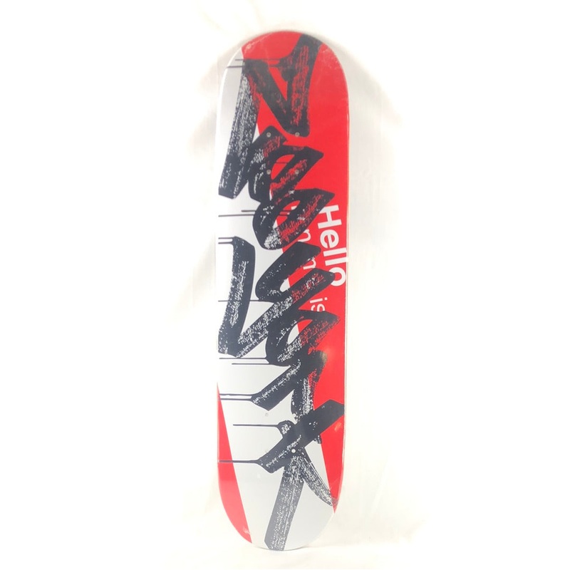 Zoo York Hello My Name is Graphic Red Size 7.78 Skateboard Deck