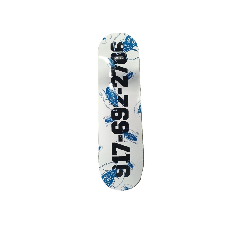 917 Cyrus Bennett Cockroaches White Black Blue Size 8.5 Vintage NOS Deck