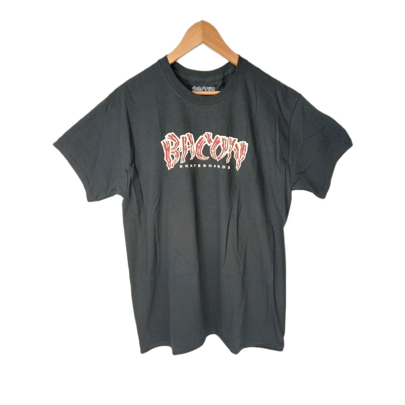 Bacon Skateboards Black Red Size L S/s Shirt