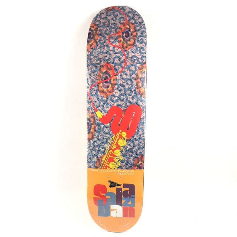 Primitive Bastien Salabanzi Psychedelic Saxophone Orange/Multi 8.125 Skateboard Deck